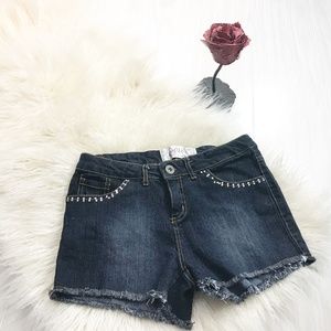 AVIVA jeans shorts bling pockets Stretch Junior 7